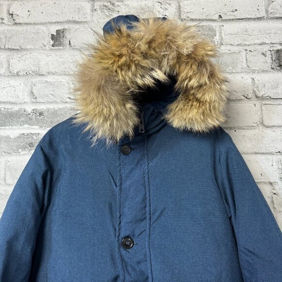 Vintage Inuit Parka Coat Goose Down Puffer Jacket Fur Trim Hood - Picture 2 of 16